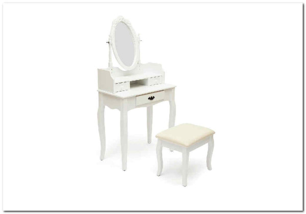 Туалетный столик с пуфом NY-V3024 Белый (White) 