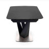 Стол обеденный Halmar PATRIZIO 160 раскладной темно-серый/черный