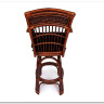 Барный стул Andrea Pecan Washed (античный орех) Ткань рубчик цвет кремовый