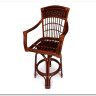 Барный стул Andrea Pecan Washed (античный орех) Ткань рубчик цвет кремовый