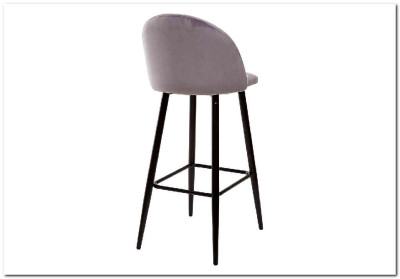 Барный стул MALIBU серый велюр G108-51