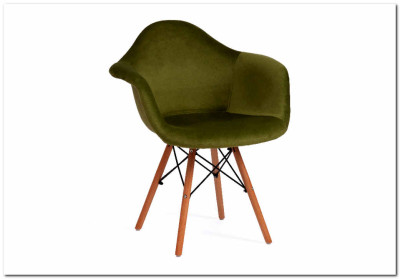 Кресло Secret De Maison CINDY SOFT (EAMES) (mod. 101) зеленый (HLR 54)/натуральный