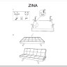 Диван ZINA  Signal (серый/бук)