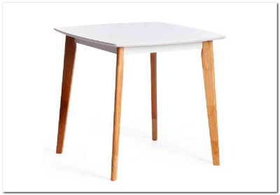Стол обеденный Claire квадратный White (Белый) / Natural (натуральный)