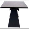 Стол обеденный Signal SALVADORE CERAMIC раскладной (серый мрамор/черный мат)