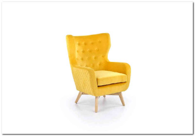 Кресло MARVEL  Halmar (желтый/натуральный)