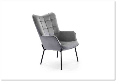 Кресло CASTEL  Halmar (серый/черный)