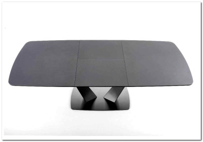 Стол обеденный Halmar FANGOR раскладной (темно-серый/черный)
