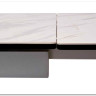 Стол BELLUNO 160 MARBLES KL-99 Белый мрамор матовый итальянская керамика/ белый каркас
