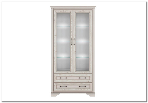 Шкаф-витрина Stylius (Стилиус) B169-REG2W2S BRW