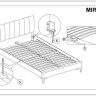Кровать Signal MIRAGE VELVET TAP. 186 черный/золотой 160/200
