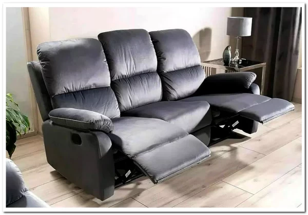 Диван-реклайнер Signal SPENCER 3 VELVET (серый)