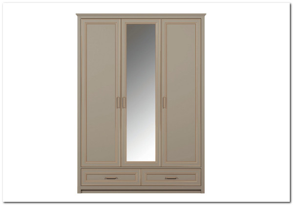 Шкаф с зеркалом Classic SZF3D2S глиняный серый BRW 