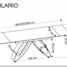 Стол обеденный Halmar HILARIO 180 (орех/черный)