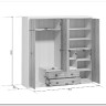 Купить Шкаф Koen SZF4D2S ясень снежный BRW с доставкой по России по цене производителя можно в магазине Другая мебель в Алексеевке