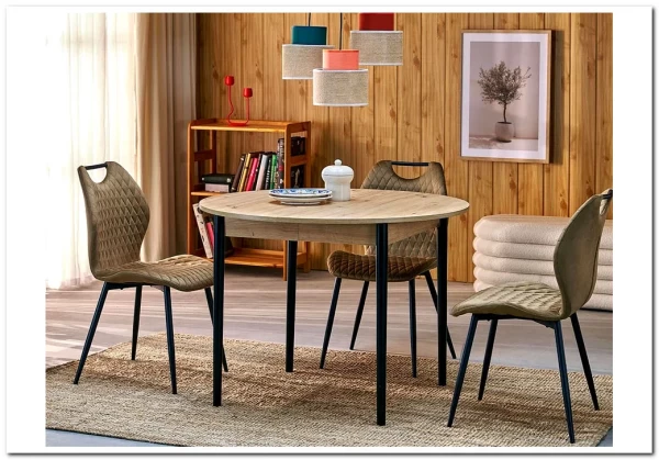 Стол обеденный Halmar PIVOT 102 (дуб артизан/черный)