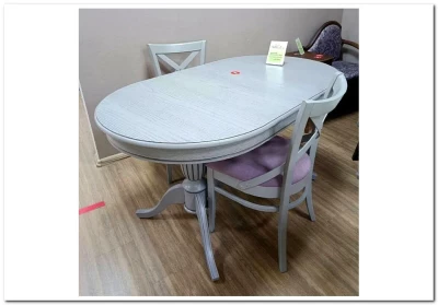 Стол Диалог 6 обеденный овальный на балясинах (раздвижной) BOSSANOVA