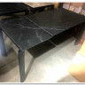 Стол CORNER 120 MATT BLACK MARBLE SOLID CERAMIC / BLACK, DISAUR