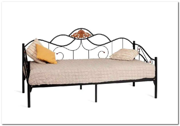 Купить Кровать Federica (mod. AT-881) 90*200 см (Day bed), красный дуб/черный с доставкой по России по цене производителя можно в магазине Другая мебель в Алексеевке