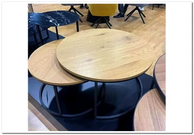 Комплект Halmar OREO 2 стола журнальных (дуб золотой/черный)