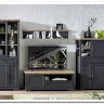 Шкаф с витриной Жасмин REG1W2D1S (Графит/Дуб артизан) BRW