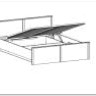 Кровать Грейс LOZ160х200 с подъемным механизмом BRW 