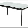 Стол CREMONA 160 KL-99 Белый мрамор матовый, итальянская керамика / черный каркас