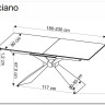 Стол обеденный Halmar LUCIANO 180 раскладной (белый мрамор/черный)