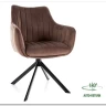 Стул кухонный Signal AZALIA Velvet Bluvel 38 поворотный (капучино/черный)