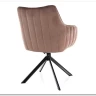 Стул кухонный Signal AZALIA Velvet Bluvel 38 поворотный (капучино/черный)