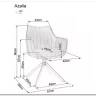Стул кухонный Signal AZALIA D Velvet Bluvel 40 поворотный (темно-бежевый/дуб)
