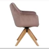 Стул кухонный Signal AZALIA D Velvet Bluvel 40 поворотный (темно-бежевый/дуб)