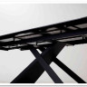 Стол LIVORNO 180 MATT WHITE MARBLE SOLID CERAMIC / BLACK