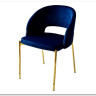 Стул AGNES BLUVEL-86 NAVY BLUE, золотой каркас