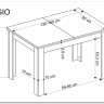 Стол обеденный Halmar BAGIO 120 раскладной (дуб артизан/черный)