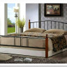 Купить Кровать AT-915 дерево гевея/металл 160*200 (Queen bed), красный дуб/черный с доставкой по России по цене производителя можно в магазине Другая мебель в Алексеевке