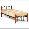 Купить Кровать AT-915 дерево гевея/металл 90*200 (Single bed), красный дуб/черный с доставкой по России по цене производителя можно в магазине Другая мебель в Алексеевке