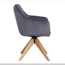 Стул кухонный Signal AZALIA D Velvet Bluvel 14 поворотный (серый/дуб)