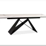 Стол обеденный Signal WESTIN III Ceramic 160 раскладной (белый/черный)