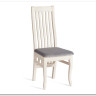 Стул DOLCE мягкое сидение бук, ivory white, велюр Tenerife Ultimate grey