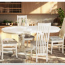 Стул DOLCE мягкое сидение бук, ivory white, велюр Tenerife Ultimate grey