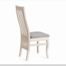 Стул DOLCE мягкое сидение бук, ivory white, велюр Tenerife Ultimate grey