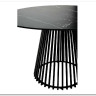 Стол TERNI 120 MATT BLACK MARBLE SOLID CERAMIC Черный мрамор матовый, керамика/Черный каркас
