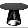 Стол TERNI 120 MATT BLACK MARBLE SOLID CERAMIC Черный мрамор матовый, керамика/Черный каркас
