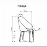 Стул кухонный Halmar MALAGA Mavel 14/Stelar 92 (серый/бук)
