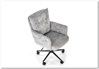 Кресло компьютерное Halmar FLORES (светло-серый/черный)