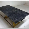 Стол ALES 180 BLACK GRAVE SOLID CERAMIC, керамика / бронзовый, DISAUR