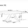 Стол обеденный Signal SALVADORE CERAMIC раскладной (серый мрамор/черный мат)