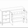 Тумба Грейс KOM2W3S BRW