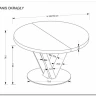 Стол обеденный Halmar FANIS OKRAGLY 120 (натуральный/черный)